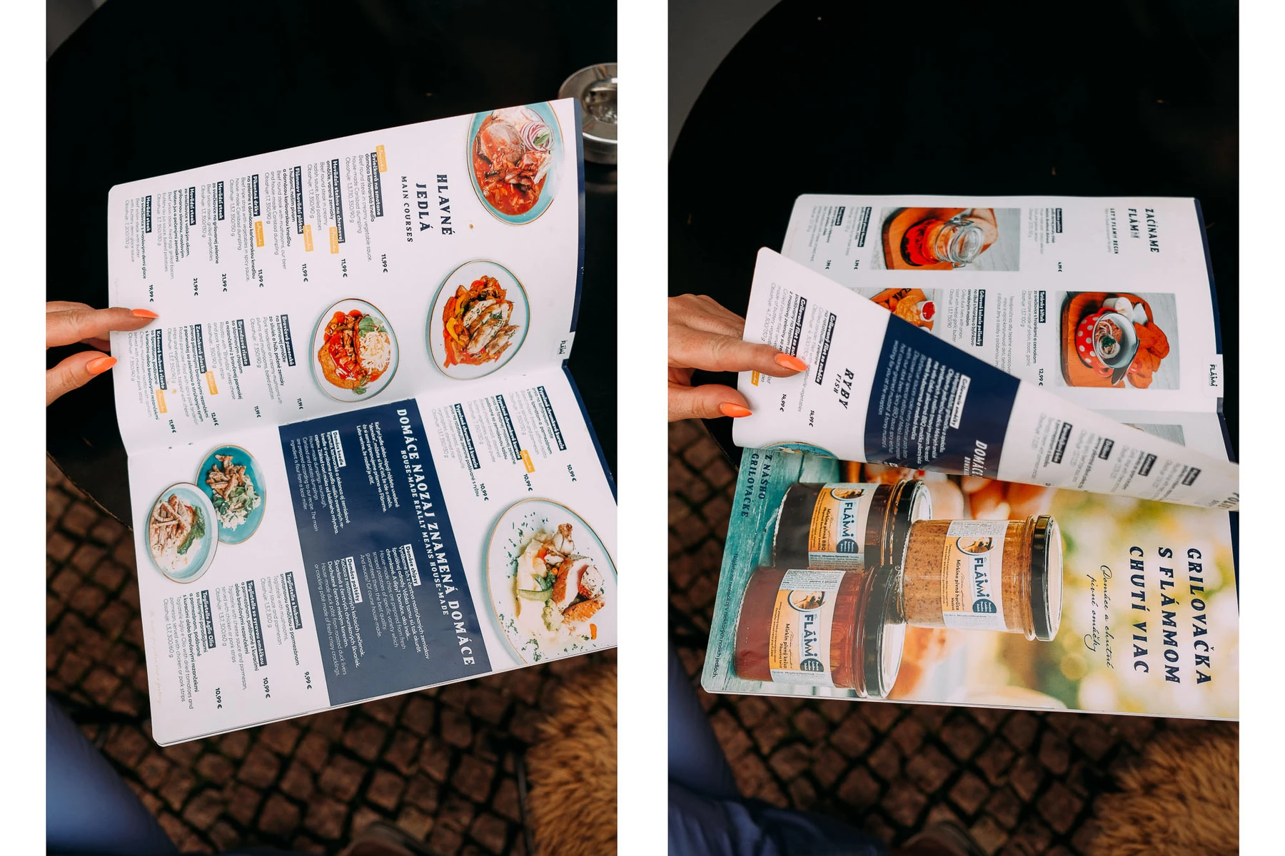 Menu for restaurant